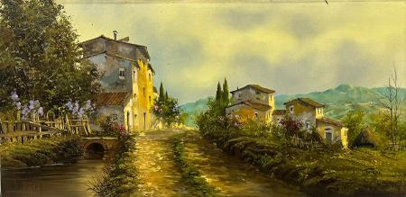 Quadro di Luciano Torsi Paesaggio Toscano  - olio tela 